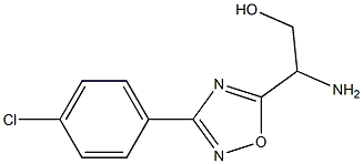 2-amino-2-[3-(4-chlorophenyl)-1,2,4-oxadiazol-5-yl]ethan-1-ol Struktur