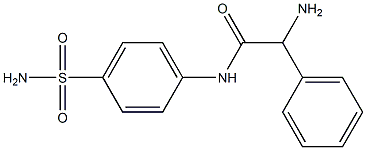 2-amino-2-phenyl-N-(4-sulfamoylphenyl)acetamide Struktur