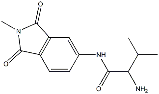 2-amino-3-methyl-N-(2-methyl-1,3-dioxo-2,3-dihydro-1H-isoindol-5-yl)butanamide Struktur