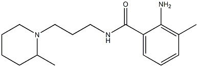 2-amino-3-methyl-N-[3-(2-methylpiperidin-1-yl)propyl]benzamide Struktur