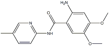 2-amino-4,5-dimethoxy-N-(5-methylpyridin-2-yl)benzamide Struktur