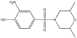 2-amino-4-[(2,6-dimethylmorpholine-4-)sulfonyl]phenol Struktur