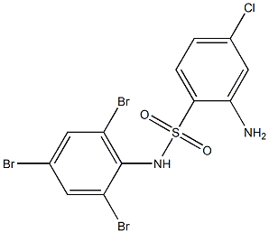 2-amino-4-chloro-N-(2,4,6-tribromophenyl)benzene-1-sulfonamide Struktur