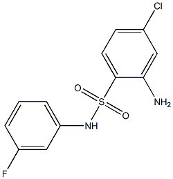 2-amino-4-chloro-N-(3-fluorophenyl)benzene-1-sulfonamide Struktur