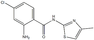 2-amino-4-chloro-N-(4-methyl-1,3-thiazol-2-yl)benzamide Struktur