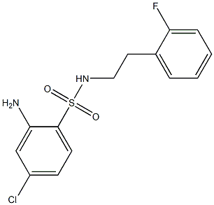 2-amino-4-chloro-N-[2-(2-fluorophenyl)ethyl]benzene-1-sulfonamide Struktur