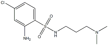 2-amino-4-chloro-N-[3-(dimethylamino)propyl]benzene-1-sulfonamide Struktur