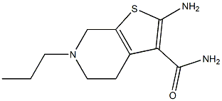 2-amino-6-propyl-4,5,6,7-tetrahydrothieno[2,3-c]pyridine-3-carboxamide Struktur