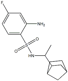 2-amino-N-(1-{bicyclo[2.2.1]heptan-2-yl}ethyl)-4-fluorobenzene-1-sulfonamide Struktur