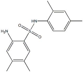 2-amino-N-(2,4-dimethylphenyl)-4,5-dimethylbenzene-1-sulfonamide Struktur