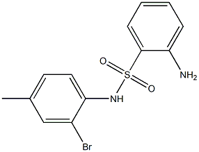 2-amino-N-(2-bromo-4-methylphenyl)benzene-1-sulfonamide Struktur