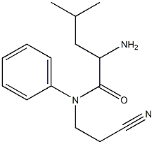 2-amino-N-(2-cyanoethyl)-4-methyl-N-phenylpentanamide Struktur