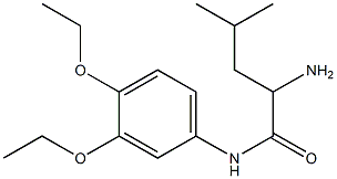 2-amino-N-(3,4-diethoxyphenyl)-4-methylpentanamide Struktur