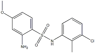 2-amino-N-(3-chloro-2-methylphenyl)-4-methoxybenzene-1-sulfonamide Struktur