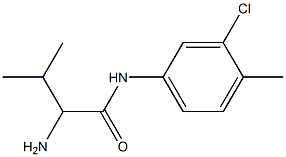 2-amino-N-(3-chloro-4-methylphenyl)-3-methylbutanamide Struktur