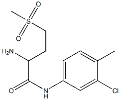 2-amino-N-(3-chloro-4-methylphenyl)-4-methanesulfonylbutanamide Struktur