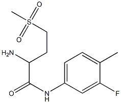 2-amino-N-(3-fluoro-4-methylphenyl)-4-(methylsulfonyl)butanamide Struktur