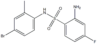 2-amino-N-(4-bromo-2-methylphenyl)-4-fluorobenzene-1-sulfonamide Struktur