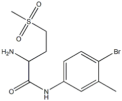 2-amino-N-(4-bromo-3-methylphenyl)-4-(methylsulfonyl)butanamide Struktur