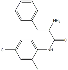 2-amino-N-(4-chloro-2-methylphenyl)-3-phenylpropanamide Struktur