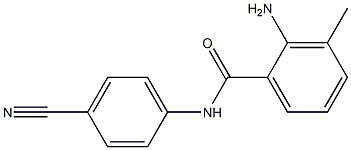 2-amino-N-(4-cyanophenyl)-3-methylbenzamide Struktur