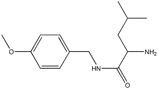 2-amino-N-(4-methoxybenzyl)-4-methylpentanamide Struktur