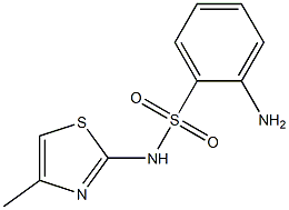 2-amino-N-(4-methyl-1,3-thiazol-2-yl)benzene-1-sulfonamide Struktur