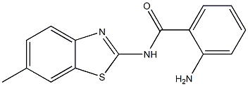 2-amino-N-(6-methyl-1,3-benzothiazol-2-yl)benzamide Struktur