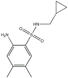 2-amino-N-(cyclopropylmethyl)-4,5-dimethylbenzene-1-sulfonamide Struktur