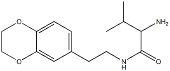 2-amino-N-[2-(2,3-dihydro-1,4-benzodioxin-6-yl)ethyl]-3-methylbutanamide Struktur