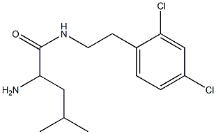 2-amino-N-[2-(2,4-dichlorophenyl)ethyl]-4-methylpentanamide Struktur