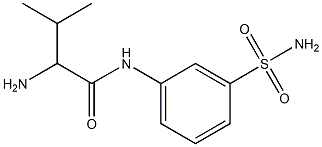 2-amino-N-[3-(aminosulfonyl)phenyl]-3-methylbutanamide Struktur