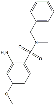 2-amino-N-benzyl-4-methoxy-N-methylbenzene-1-sulfonamide Struktur