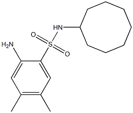 2-amino-N-cyclooctyl-4,5-dimethylbenzene-1-sulfonamide Struktur