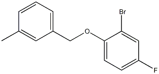 2-bromo-4-fluoro-1-[(3-methylphenyl)methoxy]benzene Struktur