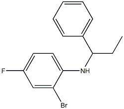 2-bromo-4-fluoro-N-(1-phenylpropyl)aniline Struktur