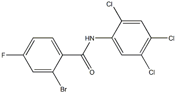 2-bromo-4-fluoro-N-(2,4,5-trichlorophenyl)benzamide Struktur