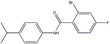 2-bromo-4-fluoro-N-(4-isopropylphenyl)benzamide Struktur