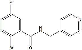 2-bromo-5-fluoro-N-(pyridin-4-ylmethyl)benzamide Struktur