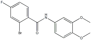 2-bromo-N-(3,4-dimethoxyphenyl)-4-fluorobenzamide Struktur