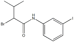 2-bromo-N-(3-iodophenyl)-3-methylbutanamide Struktur