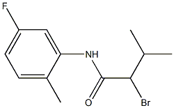 2-bromo-N-(5-fluoro-2-methylphenyl)-3-methylbutanamide Struktur