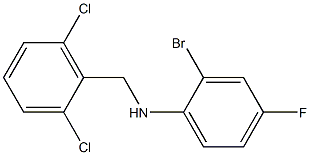 2-bromo-N-[(2,6-dichlorophenyl)methyl]-4-fluoroaniline Struktur