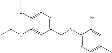 2-bromo-N-[(3-ethoxy-4-methoxyphenyl)methyl]-4-methylaniline Struktur