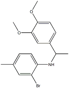 2-bromo-N-[1-(3,4-dimethoxyphenyl)ethyl]-4-methylaniline Struktur