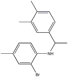 2-bromo-N-[1-(3,4-dimethylphenyl)ethyl]-4-methylaniline Struktur