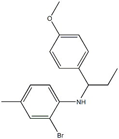 2-bromo-N-[1-(4-methoxyphenyl)propyl]-4-methylaniline Struktur