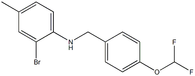 2-bromo-N-{[4-(difluoromethoxy)phenyl]methyl}-4-methylaniline Struktur