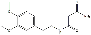 2-carbamothioyl-N-[2-(3,4-dimethoxyphenyl)ethyl]acetamide Struktur