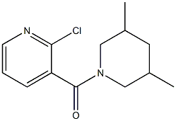 2-chloro-3-[(3,5-dimethylpiperidin-1-yl)carbonyl]pyridine Struktur